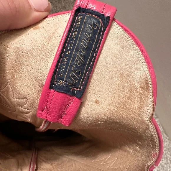 Double D Ranch Pink Heeled Boots - Picture 3 of 6